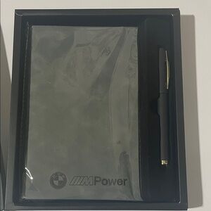 BMW Black Notebook & Gold-Trim Pen Gift Set